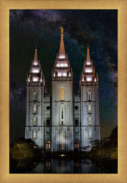 Salt Lake Temple Milky Way Vertical