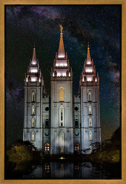 Salt Lake Temple Milky Way Vertical