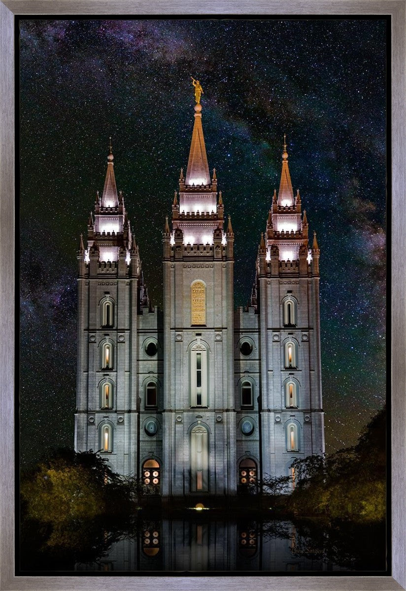 Salt Lake Temple Milky Way Vertical
