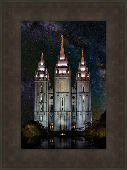 Salt Lake Temple Milky Way Vertical