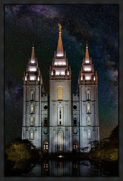 Salt Lake Temple Milky Way Vertical