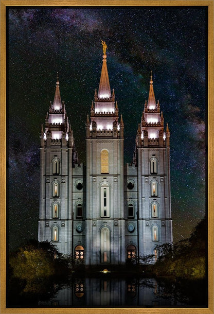 Salt Lake Temple Milky Way Vertical