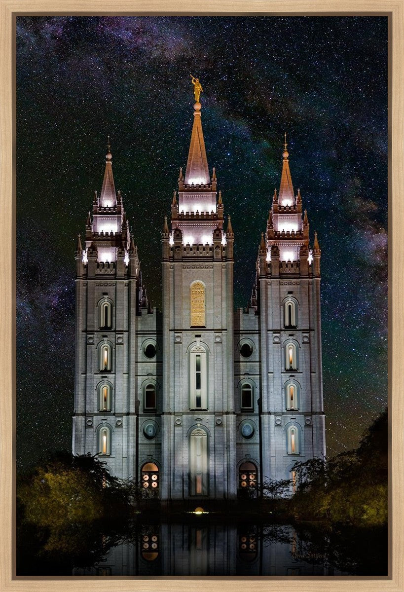 Salt Lake Temple Milky Way Vertical