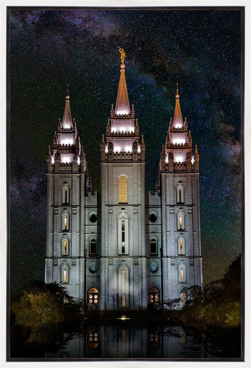Salt Lake Temple Milky Way Vertical