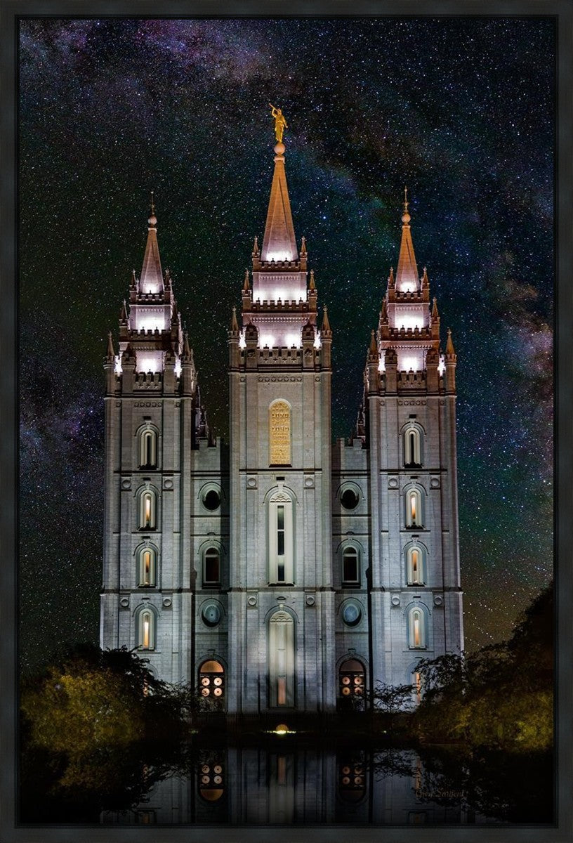 Salt Lake Temple Milky Way Vertical