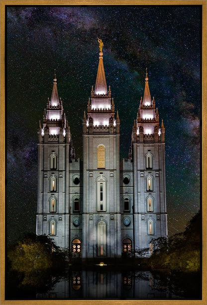 Salt Lake Temple Milky Way Vertical