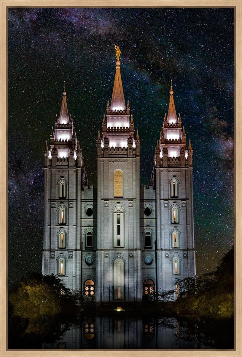 Salt Lake Temple Milky Way Vertical