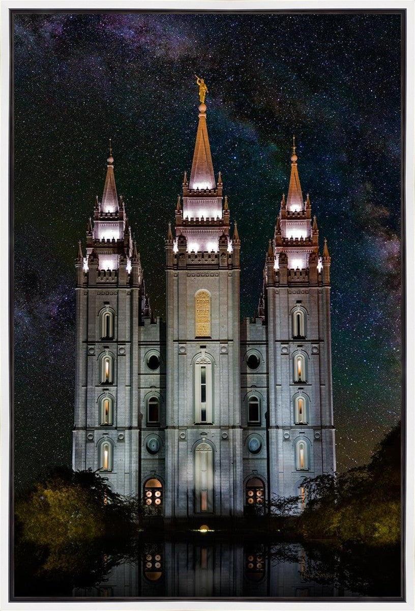 Salt Lake Temple Milky Way Vertical
