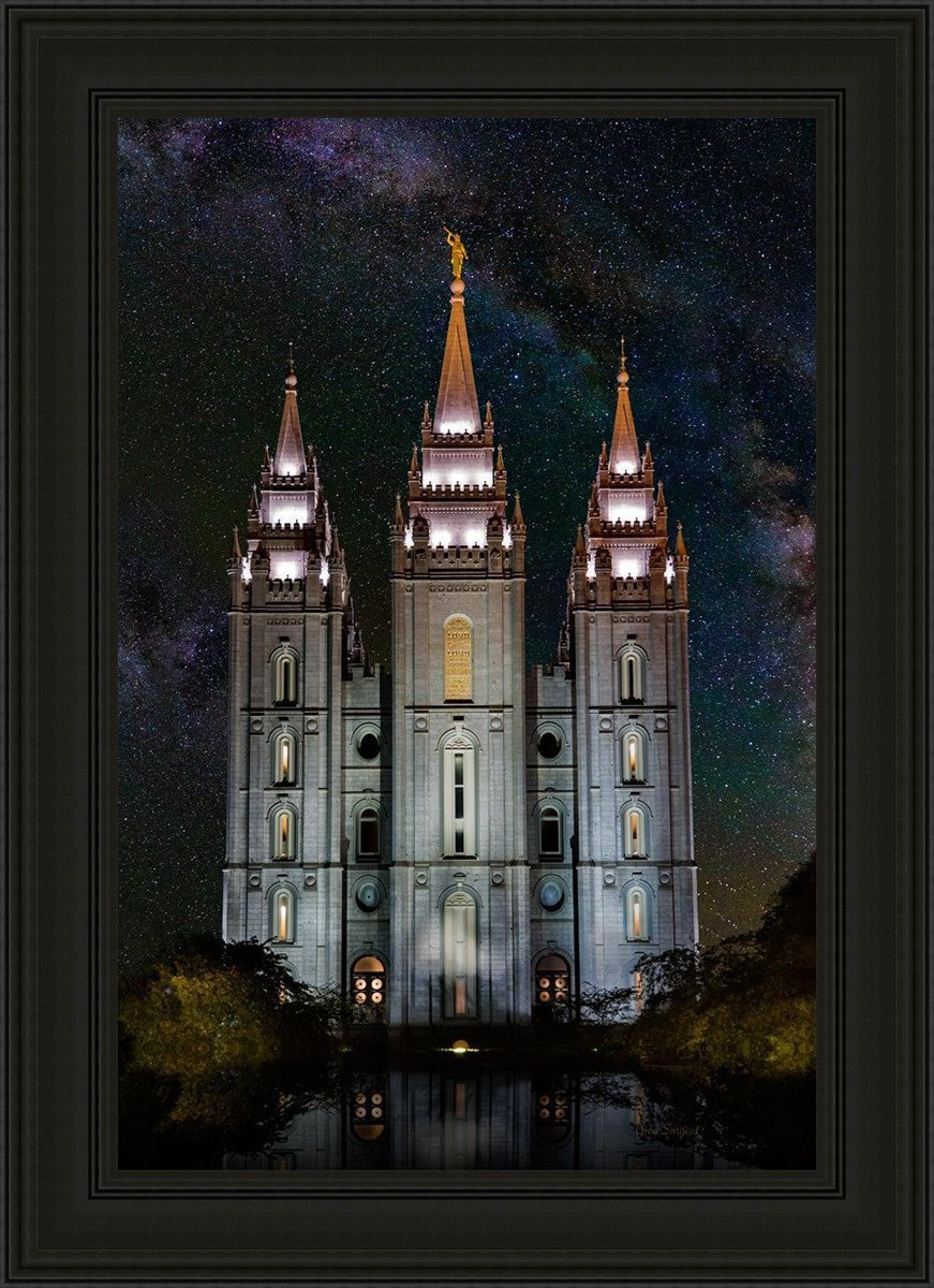 Salt Lake Temple Milky Way Vertical