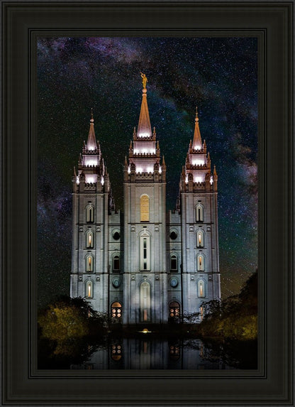 Salt Lake Temple Milky Way Vertical