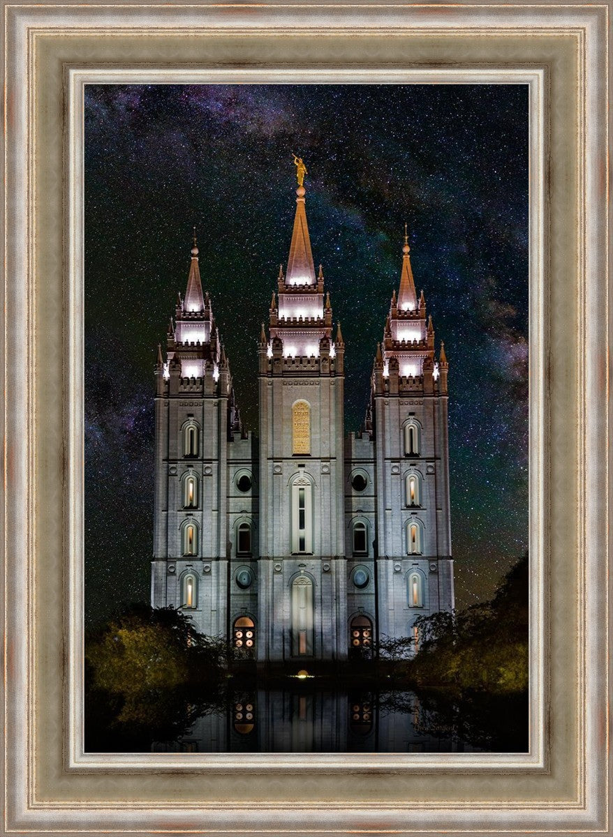 Salt Lake Temple Milky Way Vertical