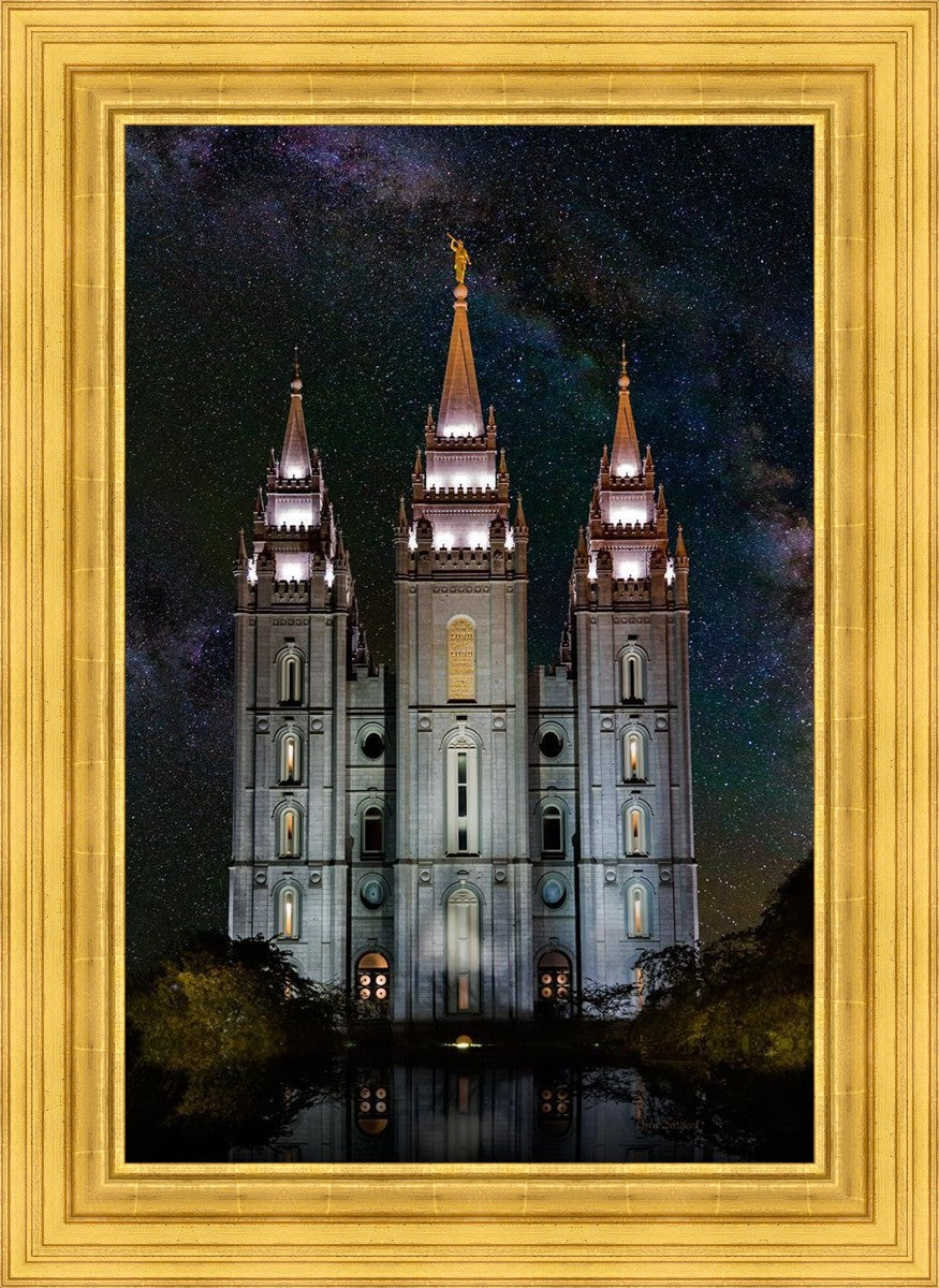 Salt Lake Temple Milky Way Vertical