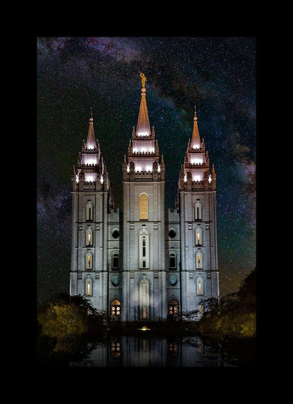 Salt Lake Temple Milky Way Vertical