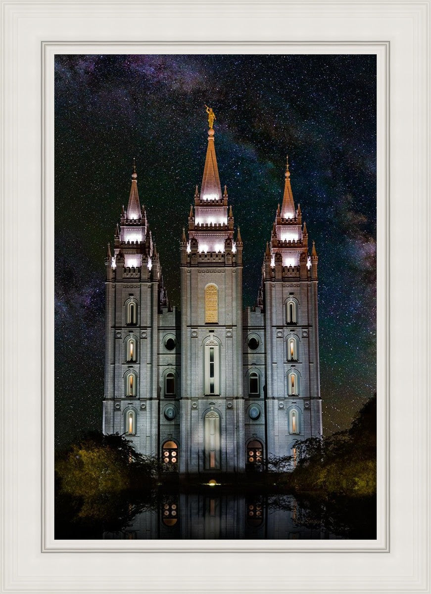Salt Lake Temple Milky Way Vertical