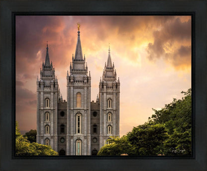 Salt Lake Temple Through the Clouds