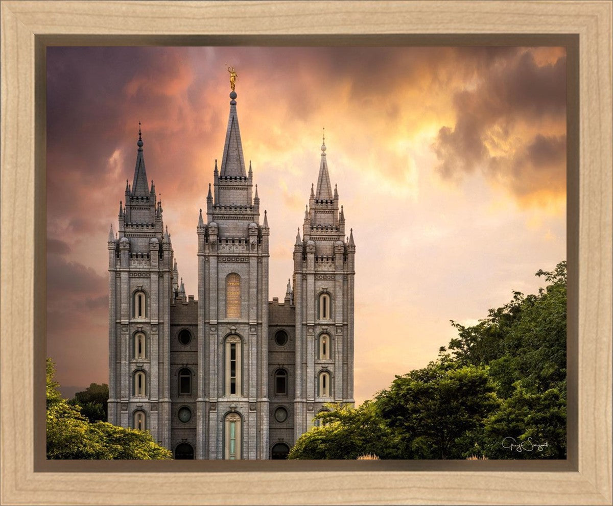 Salt Lake Temple Through the Clouds