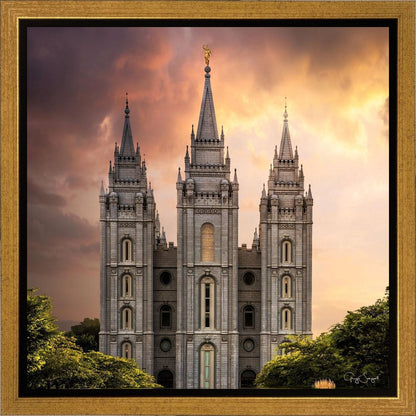 Salt Lake Temple Through the Clouds