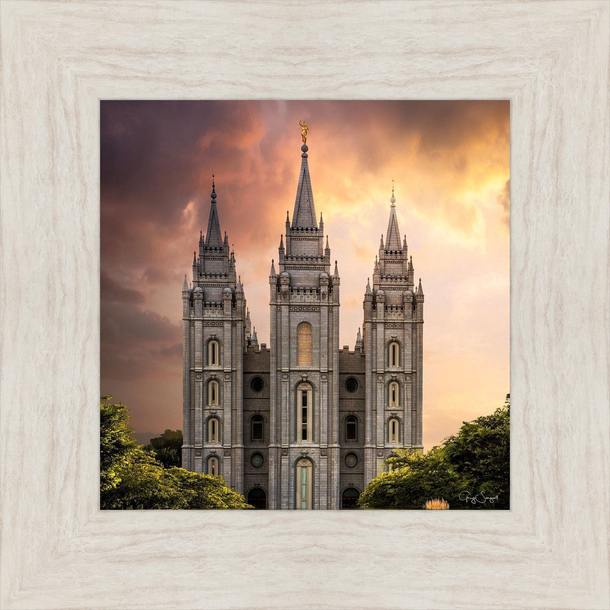Salt Lake Temple Through the Clouds
