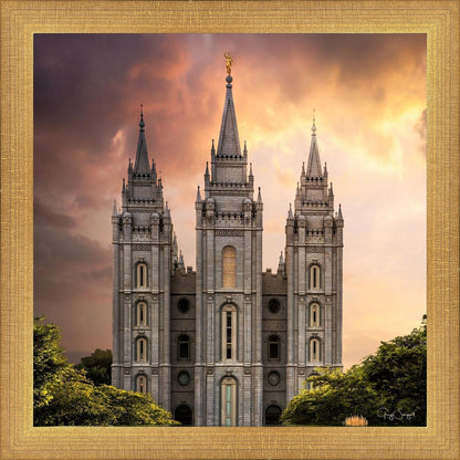 Salt Lake Temple Through the Clouds