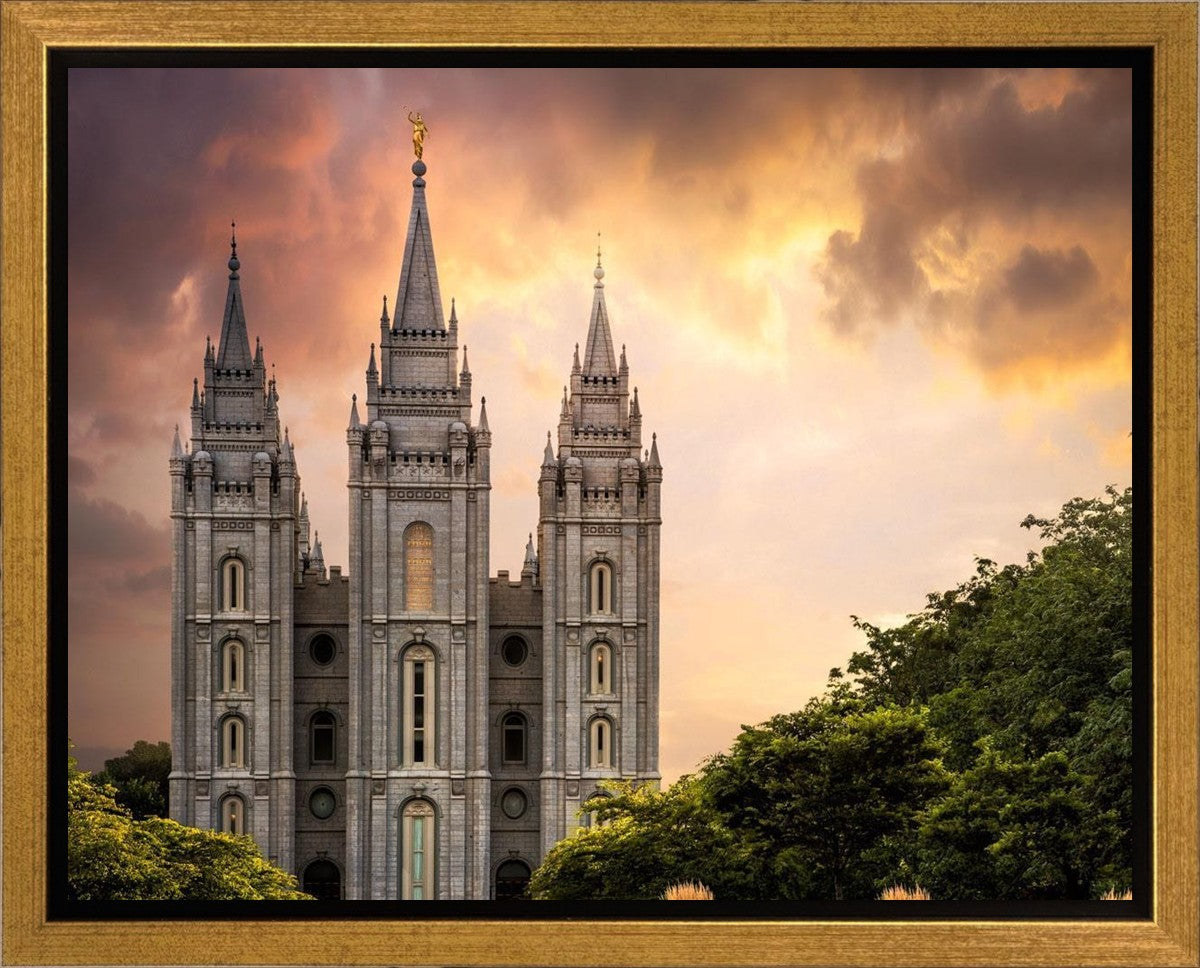 Salt Lake Temple Through the Clouds