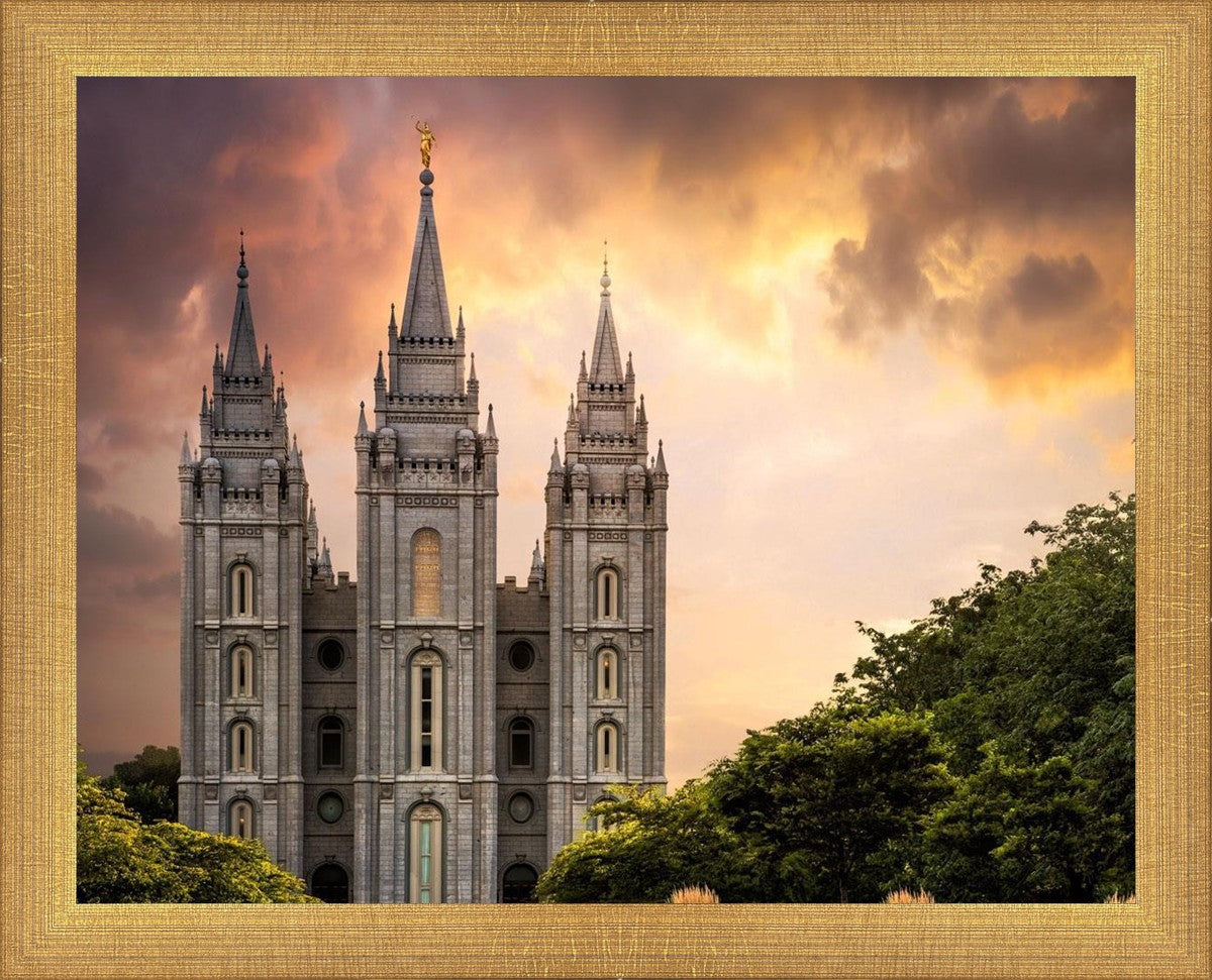 Salt Lake Temple Through the Clouds