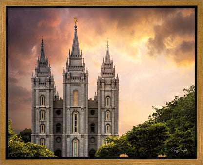 Salt Lake Temple Through the Clouds