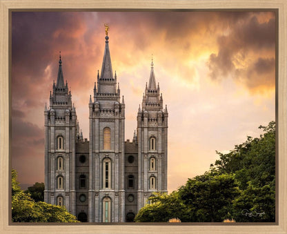 Salt Lake Temple Through the Clouds