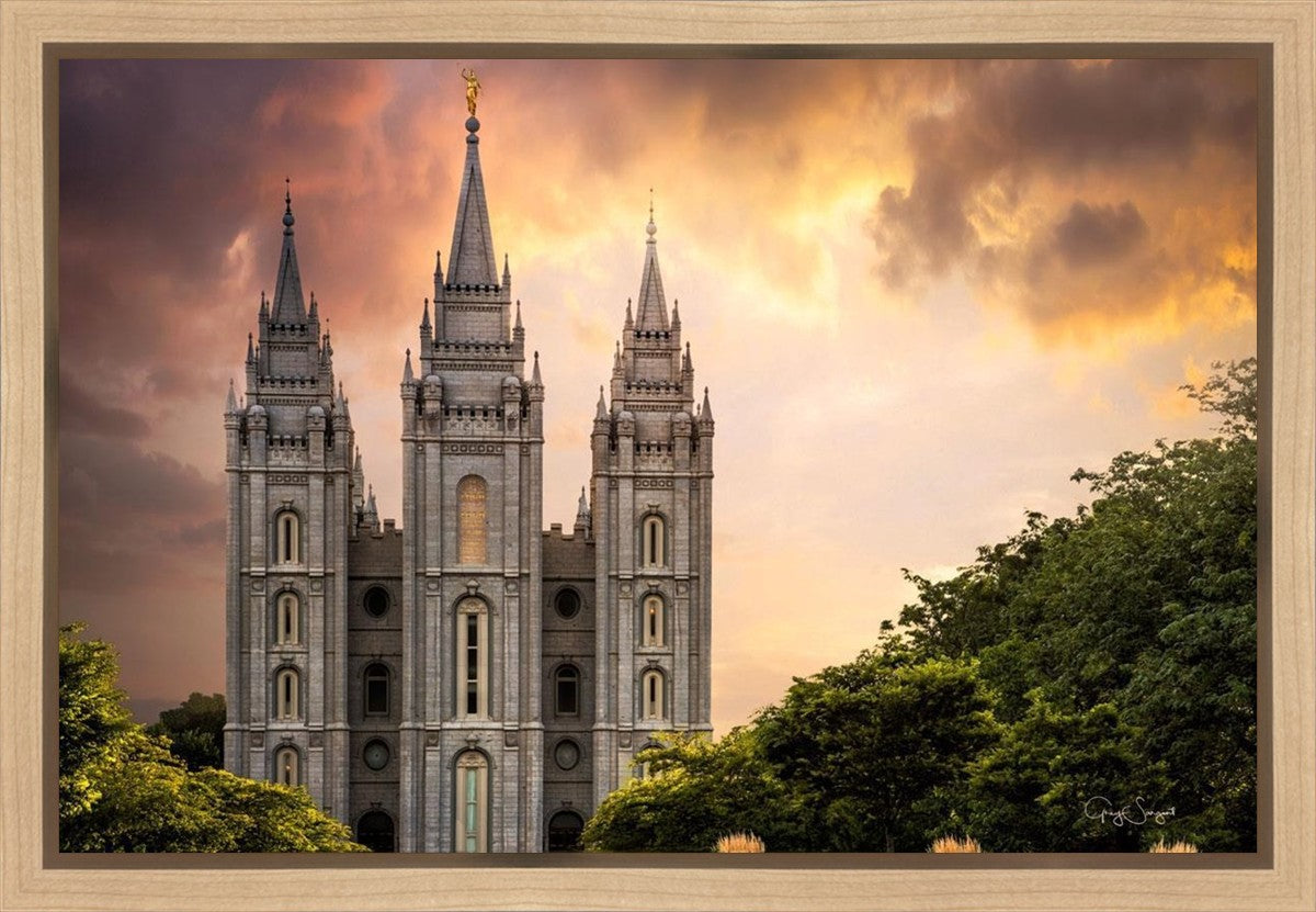Salt Lake Temple Through the Clouds