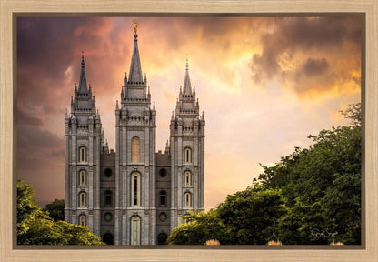 Salt Lake Temple Through the Clouds
