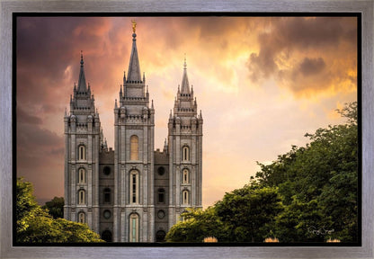 Salt Lake Temple Through the Clouds