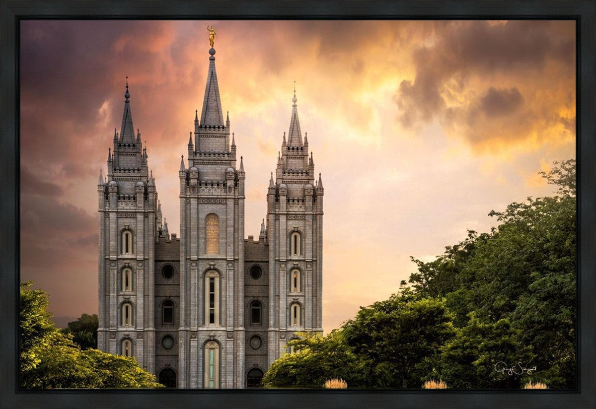 Salt Lake Temple Through the Clouds