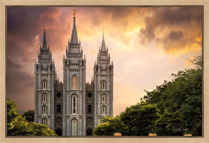 Salt Lake Temple Through the Clouds
