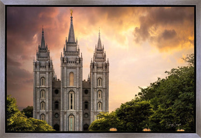Salt Lake Temple Through the Clouds