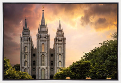 Salt Lake Temple Through the Clouds