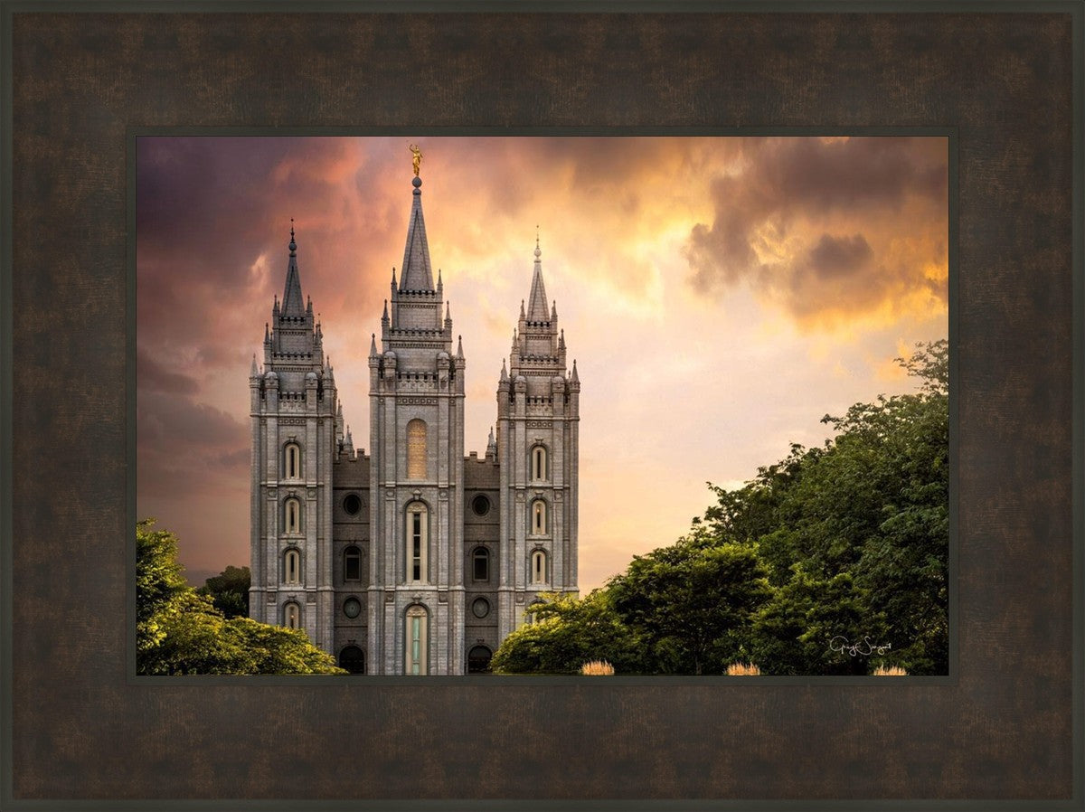 Salt Lake Temple Through the Clouds