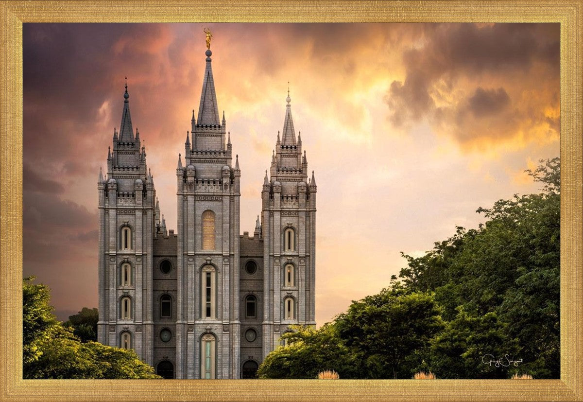 Salt Lake Temple Through the Clouds