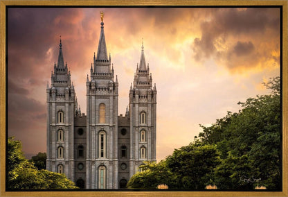 Salt Lake Temple Through the Clouds