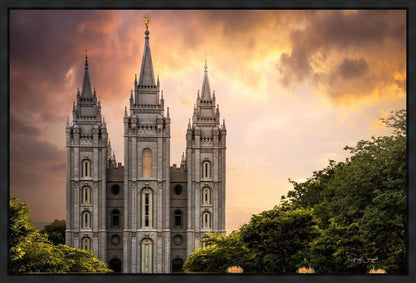 Salt Lake Temple Through the Clouds