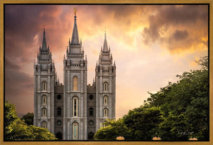Salt Lake Temple Through the Clouds