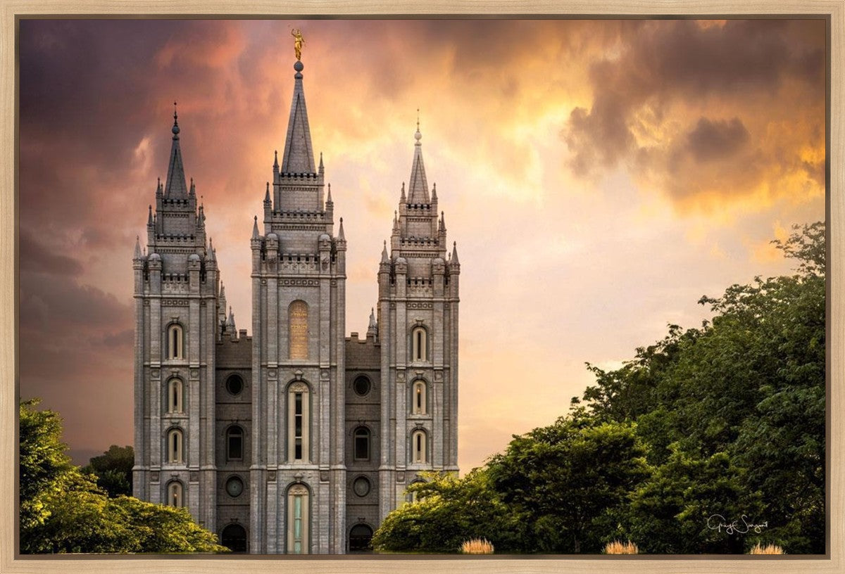 Salt Lake Temple Through the Clouds