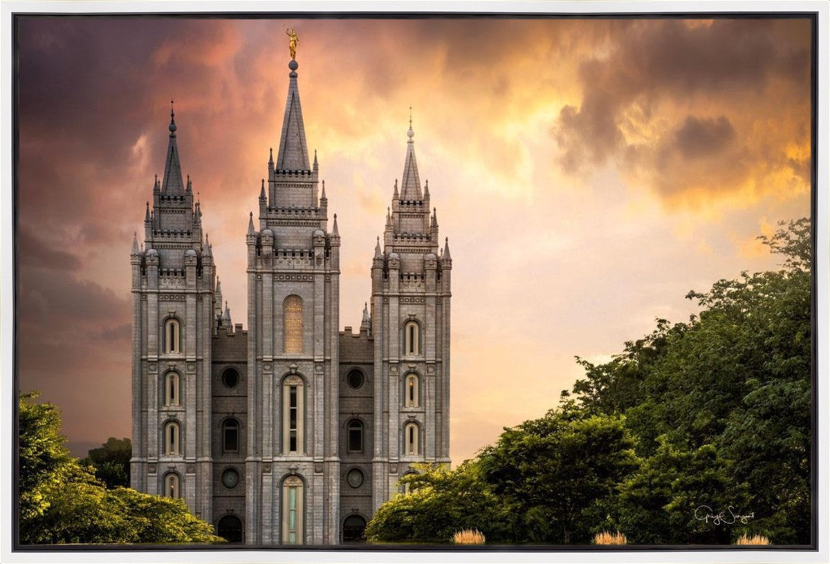 Salt Lake Temple Through the Clouds