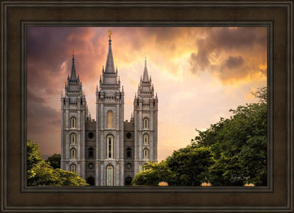 Salt Lake Temple Through the Clouds