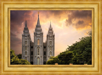 Salt Lake Temple Through the Clouds