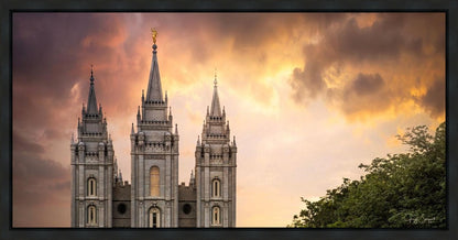 Salt Lake Temple Through the Clouds