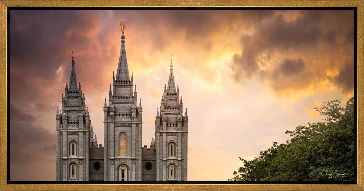 Salt Lake Temple Through the Clouds