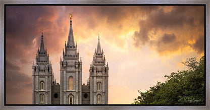 Salt Lake Temple Through the Clouds
