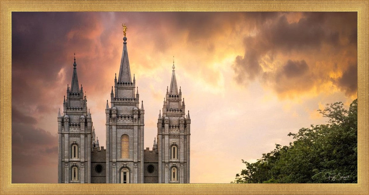 Salt Lake Temple Through the Clouds