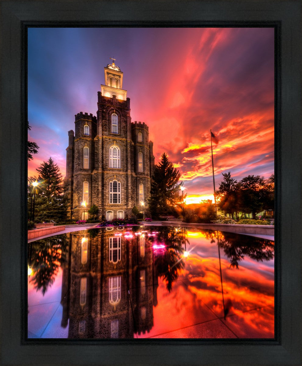 Logan Utah Fiery Sunset