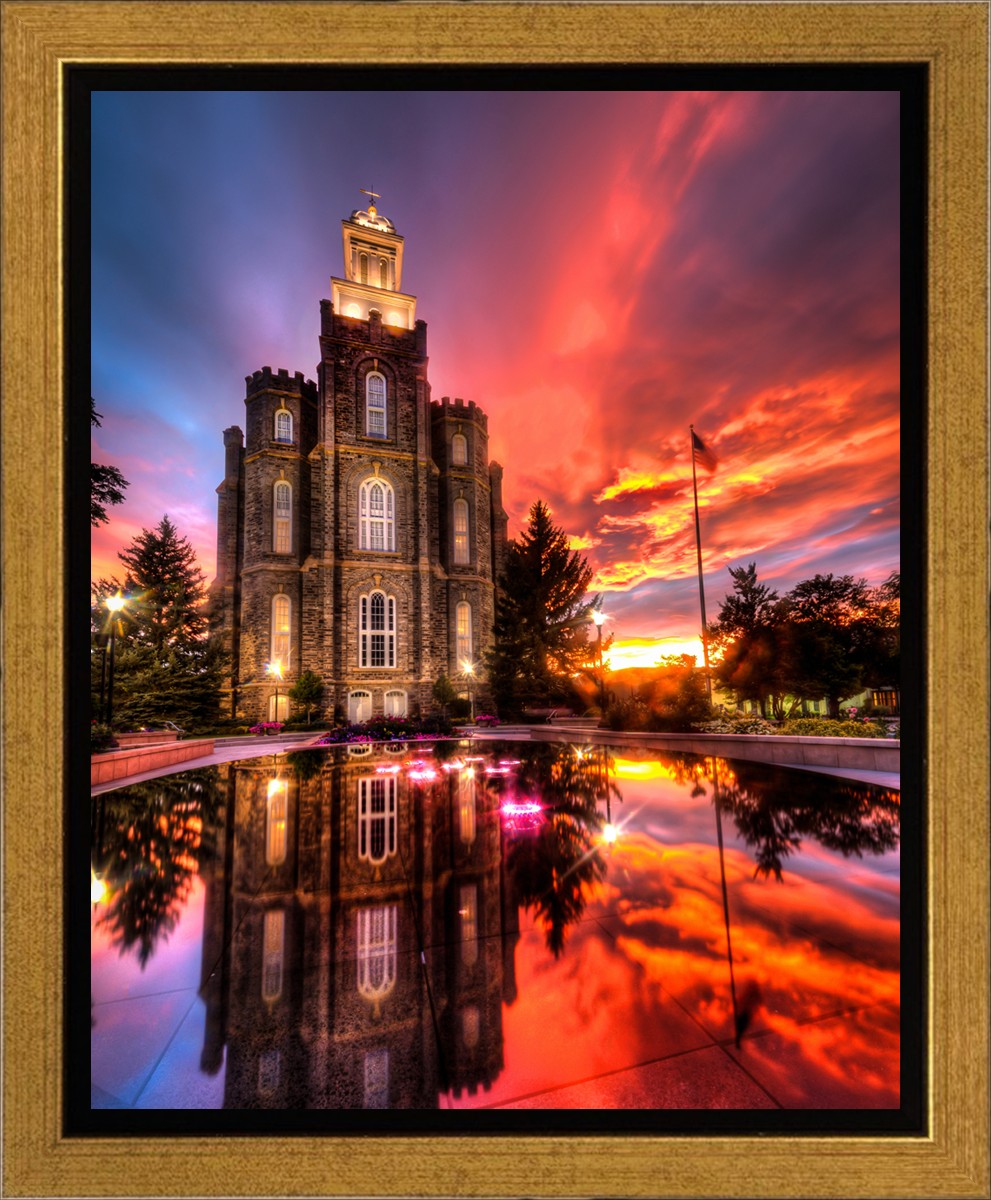 Logan Utah Fiery Sunset