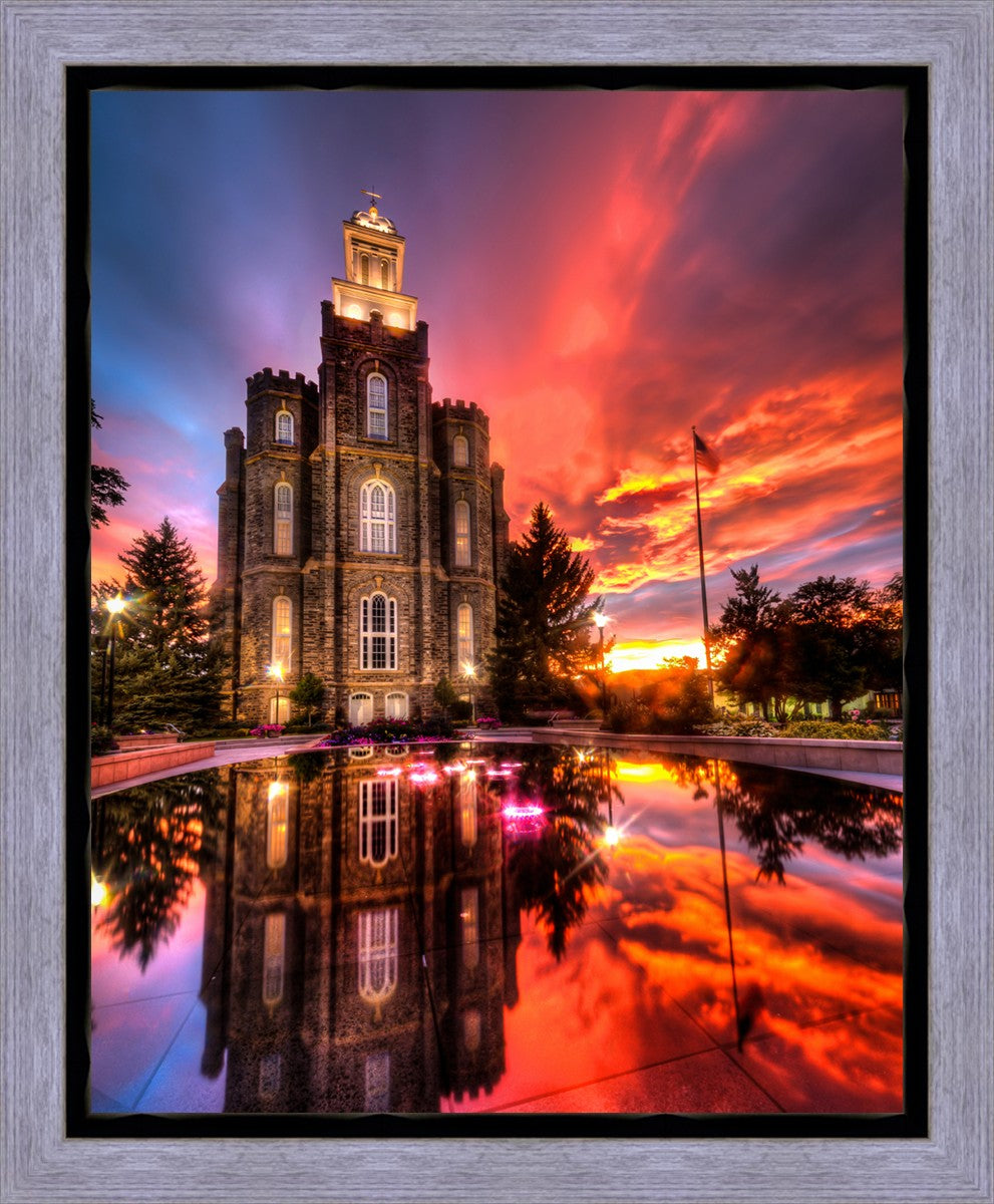 Logan Utah Fiery Sunset